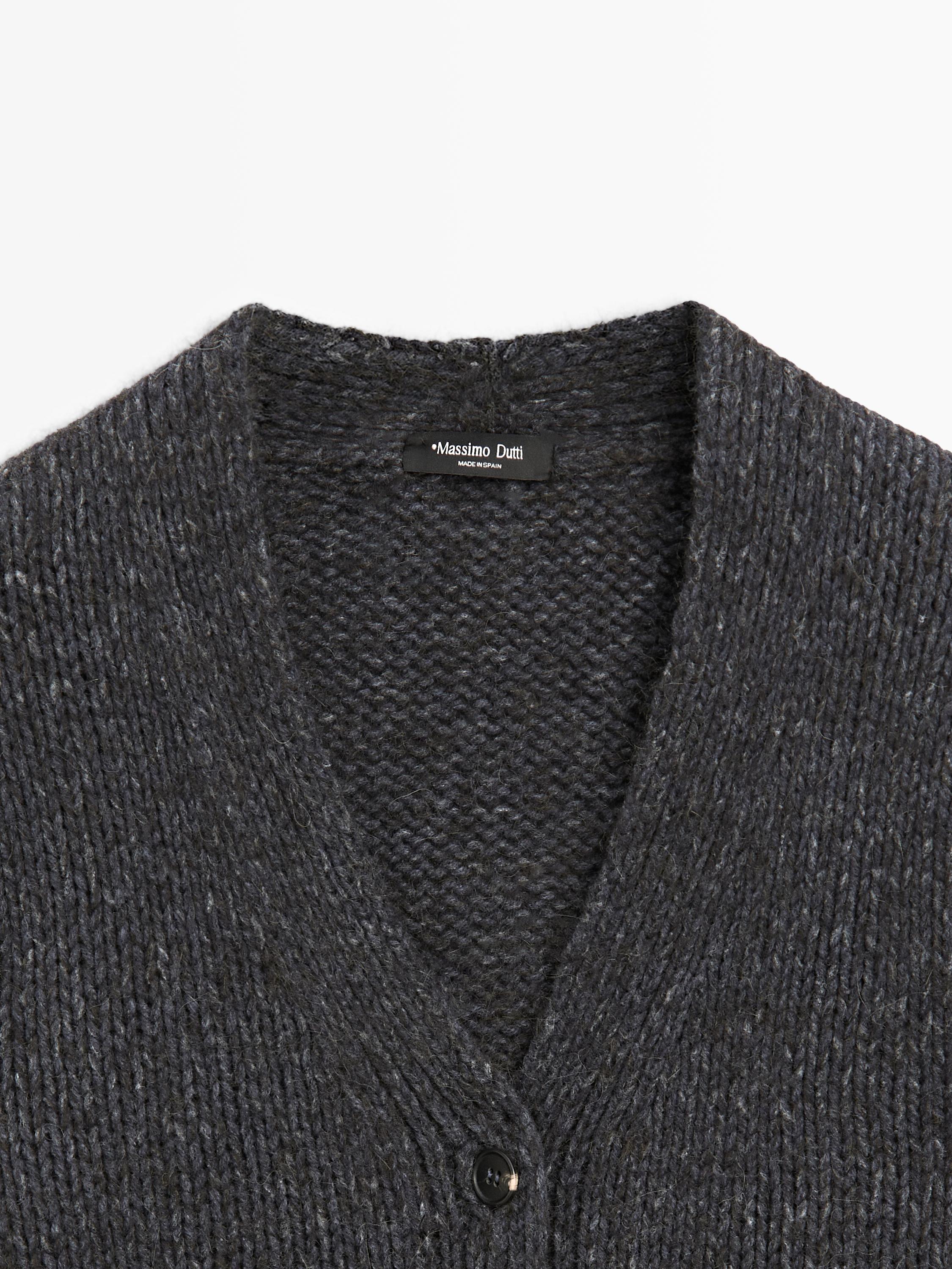 Cardigan laine à col en V